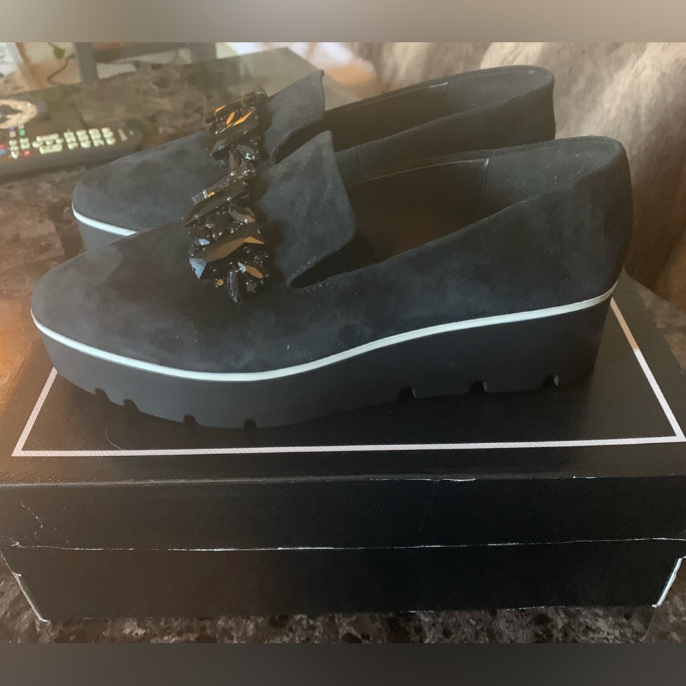 Carl lagerfeld slip on shoes black